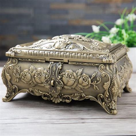 metallic jewelry box|vintage metal jewelry boxes.